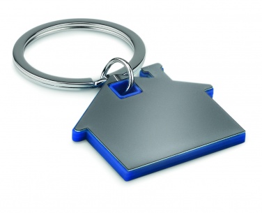 Logotrade advertising product picture of: House shape plastic key ring Rezekne