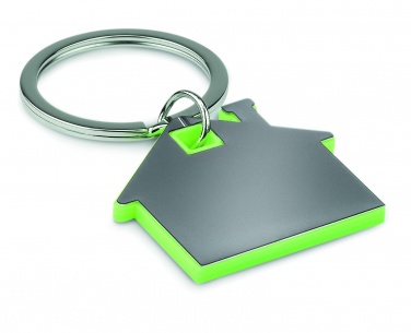 Logo trade promotional gifts image of: House shape plastic key ring Rezekne