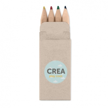 Logotrade promotional gift picture of: 4 mini coloured pencils