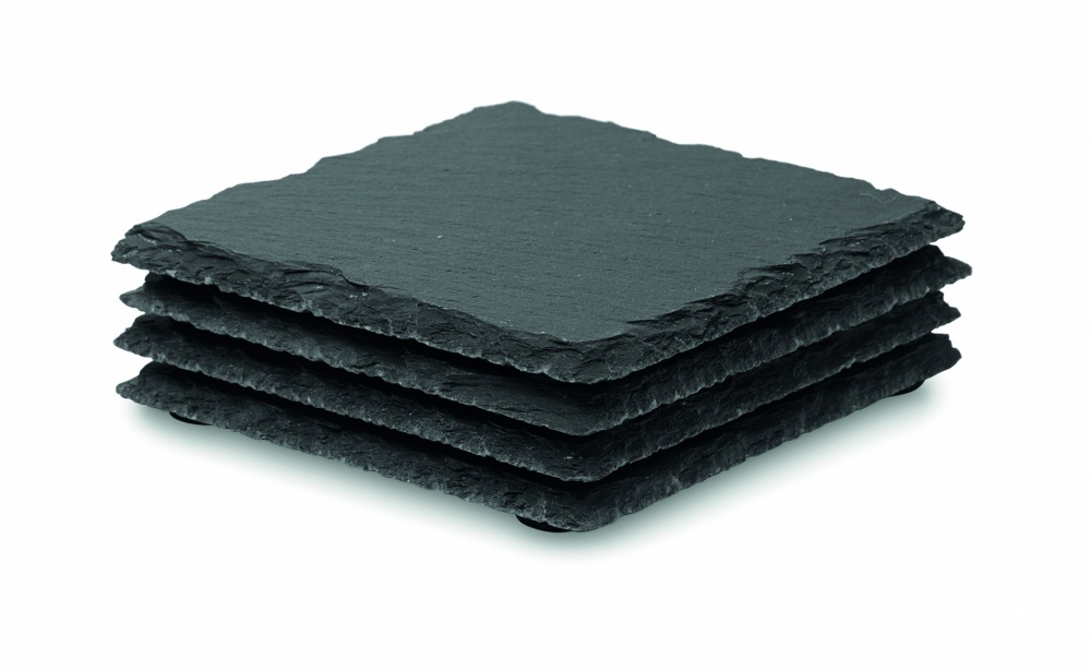 Logo trade promotional products picture of: Slate coasters with EVA bottom