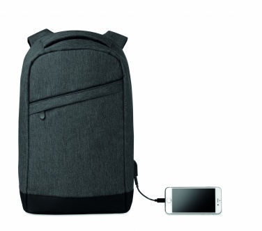 Logo trade promotional gifts picture of: 2 tone backpack incl USB plug
