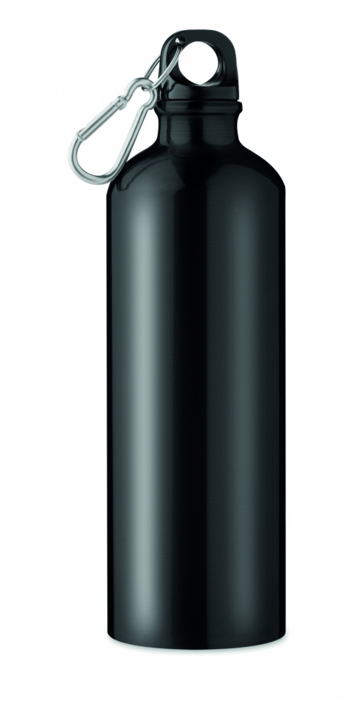 Logotrade promotional giveaway picture of: Single-walled 750 ml aluminum bottle with a carabiner and customizable printing