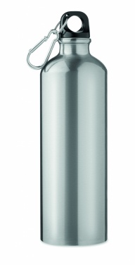 Logo trade corporate gift photo of: Single-walled 750 ml aluminum bottle with a carabiner and customizable printing