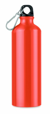 Logotrade promotional product picture of: Single-walled 750 ml aluminum bottle with a carabiner and customizable printing