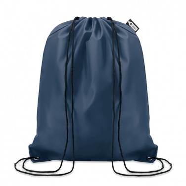 Logo trade business gifts image of: 190T RPET drawstring bag