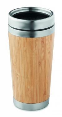 Logotrade promotional gift image of: Double wall bamboo flask 430ml