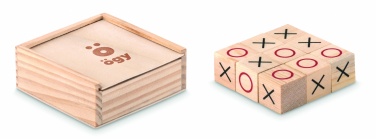 Logo trade promotional giveaways image of: Wooden tic tac toe