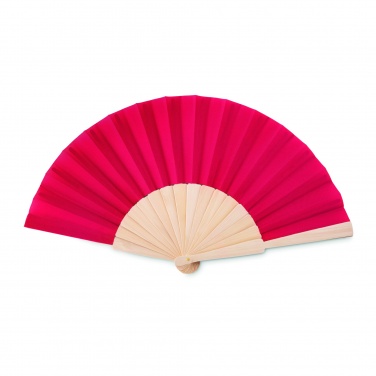 Logo trade corporate gift photo of: Manual hand fan wood