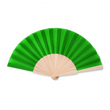 Logo trade corporate gifts image of: Manual hand fan wood
