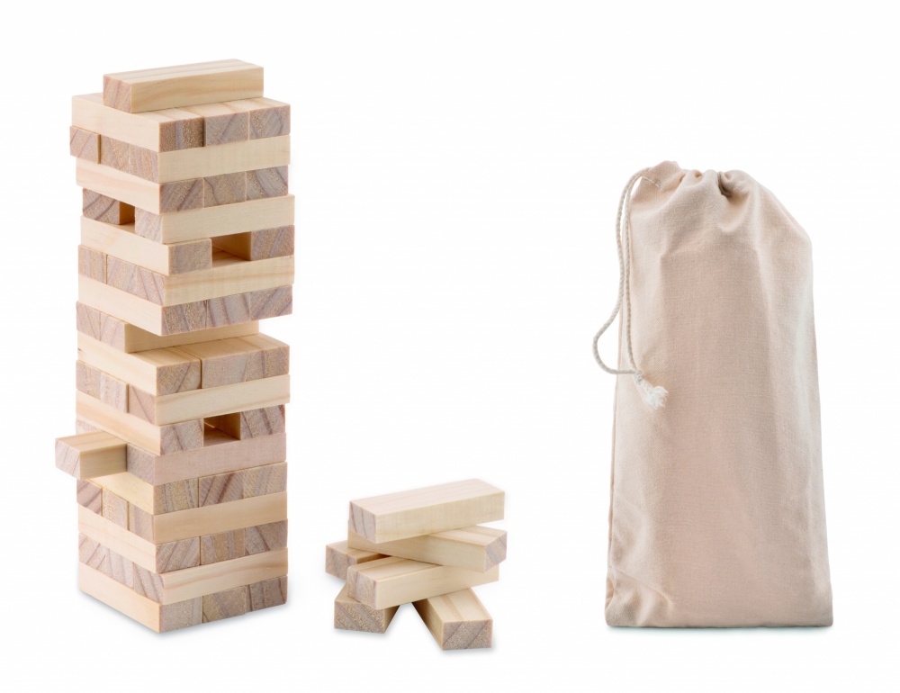 Logotrade advertising product image of: Tower game in cotton pouch