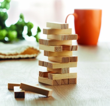 Logo trade promotional product photo of: Tower game in cotton pouch