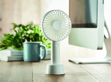 Logo trade promotional items image of: USB desk fan with stand 