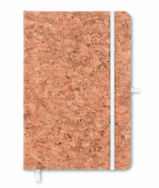 Logotrade promotional merchandise picture of: A5 cork notebook 96 lined