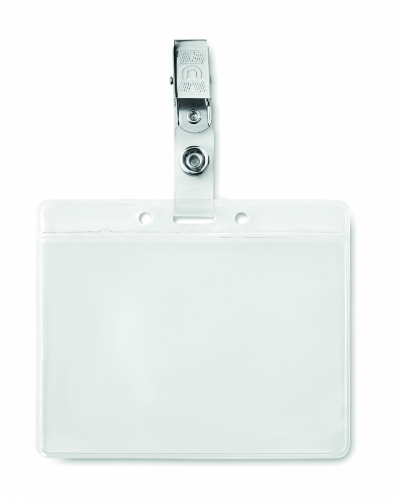 Logo trade business gifts image of: PVC badge holder