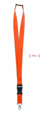 Logotrade promotional item image of: Lanyard with metal hook 25mm