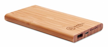 Logo trade promotional giveaways picture of: Wireless power bank in bamboo 6000mAh ARENA