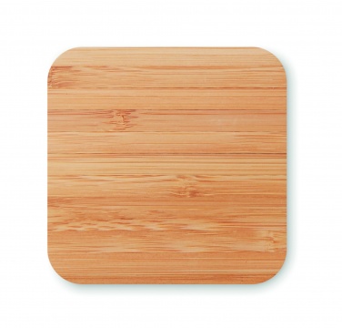 Logo trade promotional giveaways picture of: Bamboo wireless charge pad 5W