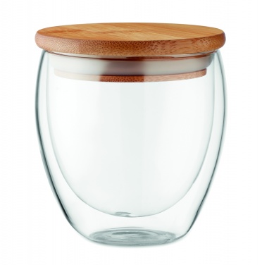 Logo trade corporate gifts picture of: Double wall glass 250ml Hamburg