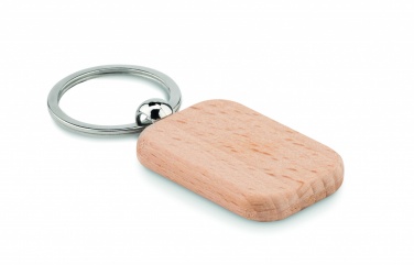 Logo trade corporate gift photo of: Rectangular wooden key ring Bauska