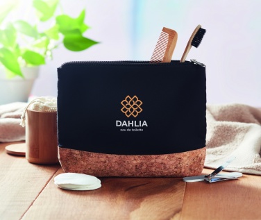 Logo trade advertising product photo of: Cork & cotton cosmetic bag