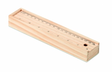 Logo trade corporate gifts picture of: Stationery set in wooden box