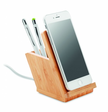 Logo trade promotional products image of: Wireless charger pen holder 5W BAICOI