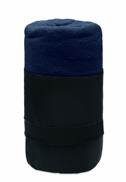 Logo trade business gifts image of: RPET fleece travel blanket