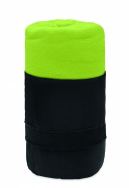 Logo trade corporate gift photo of: RPET fleece travel blanket