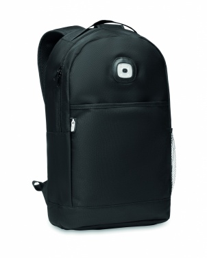 Logo trade promotional gifts picture of: Backpack in RPET & COB light