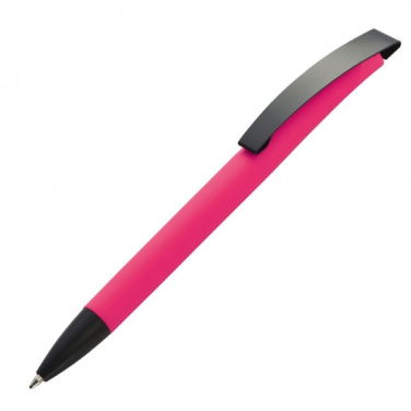 Logo trade advertising product photo of: Metal ballpen soft touch BRESCIA