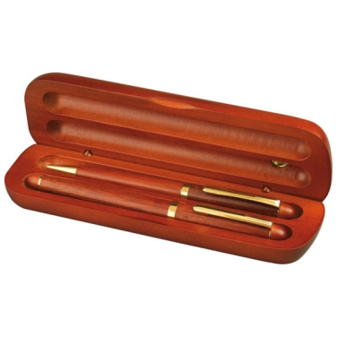 Logotrade promotional gift image of: Rosewood writing set OXFORD