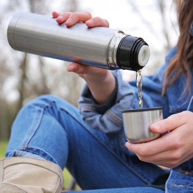 Logo trade promotional giveaway photo of: Stainless steel isolating flask VIRGINIA BEACH 100 ml