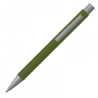 Logo trade promotional products image of: Metal ballpen soft touch ABU DHABI