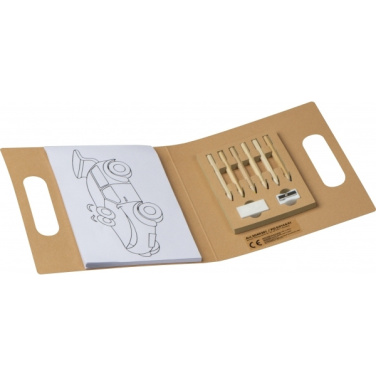 Logo trade corporate gift photo of: Kids coloring book with colored pencils FORIO