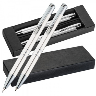 Logotrade promotional gift picture of: Metal writing set CLAREMONT