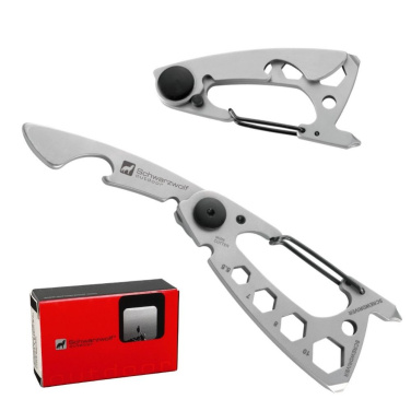 Logo trade promotional gift photo of: Multifunctional tool BURUNDI Schwarzwolf
