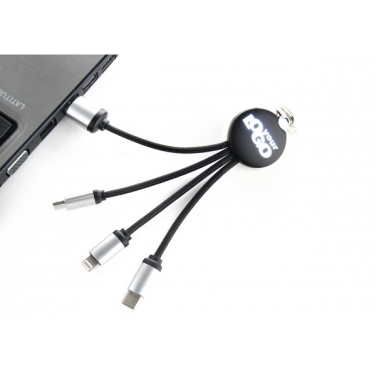 Logotrade corporate gift picture of: 3in1 cable with enlighted logo for engraving, RXD-368