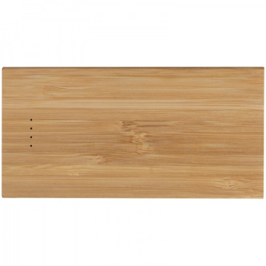 Logo trade promotional gift photo of: Bamboo power bank KATOWICE