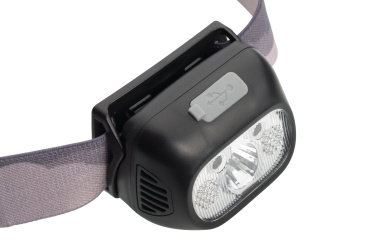 Logo trade promotional giveaways image of: Head lamp HERLEN Schwarzwolf