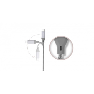 Logotrade promotional giveaways photo of: Nylon data transfer cable LK30 Type - C Quick Charge 3.0