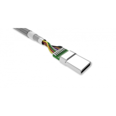 Logotrade promotional merchandise picture of: Nylon data transfer cable LK30 Type - C Quick Charge 3.0