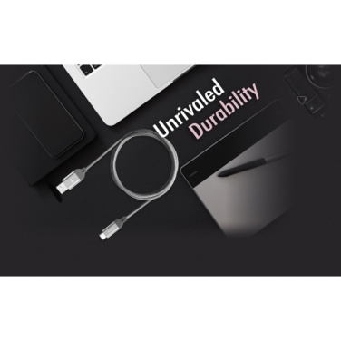 Logotrade promotional item picture of: Nylon data transfer cable LK30 Type - C Quick Charge 3.0