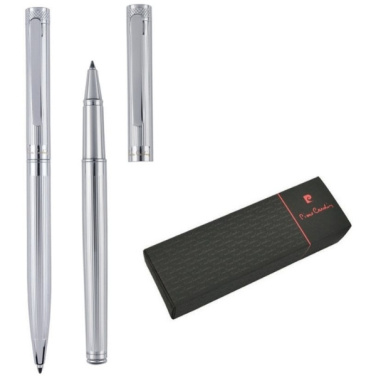 Logo trade promotional items image of: Writing set ballpoint pen & roller RENEE Pierre Cardin