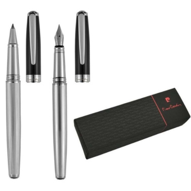 Logo trade promotional products picture of: Writing set fountain pen & roller CHRISTOPHE Pierre Cardin