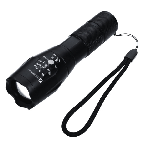 Logotrade advertising product image of: Flashlight DELGADA Schwarzwolf