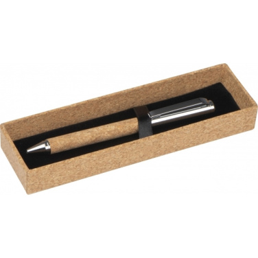 Logotrade promotional item picture of: Twist-ballpen metal and cork LILLEHAMMER