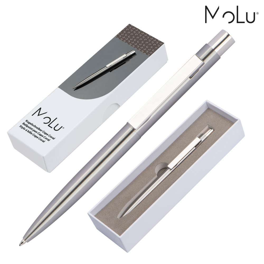 Logo trade promotional gifts picture of: Stainless steel pen CAPE CORAL MoLu