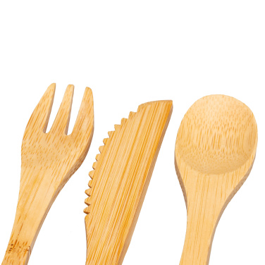 Logotrade promotional merchandise image of: Bamboo cutlery set BONNEVILLE
