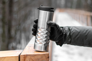 Logo trade promotional merchandise photo of: Thermal stainless steel mug SANTANDER 500 ml