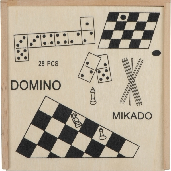 Logotrade promotional item picture of: Wooden game collection RIGA